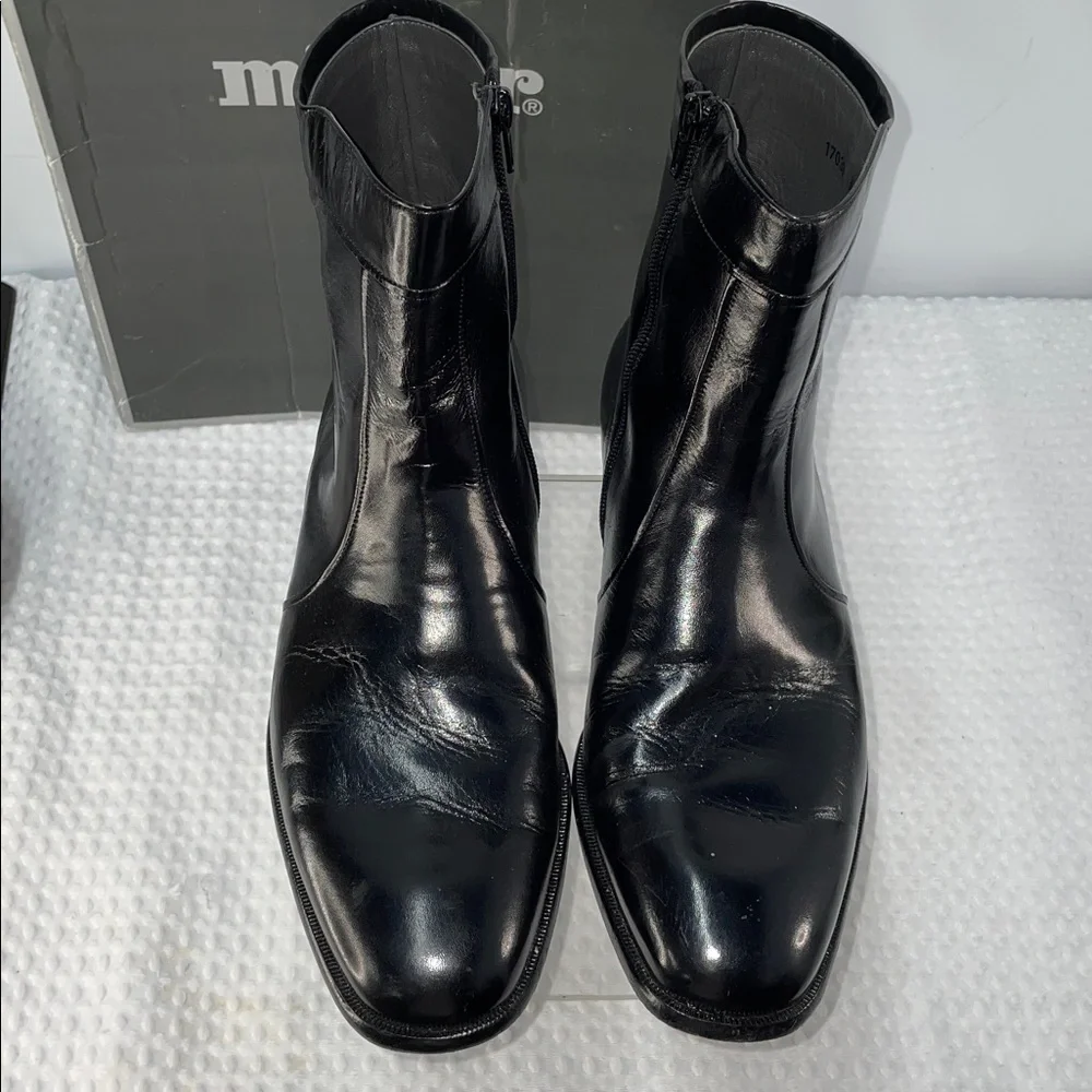 MISTER HAND MADE CLUB CUBANO LEATHER SIDE ZIP BOOTS FTL-02-159